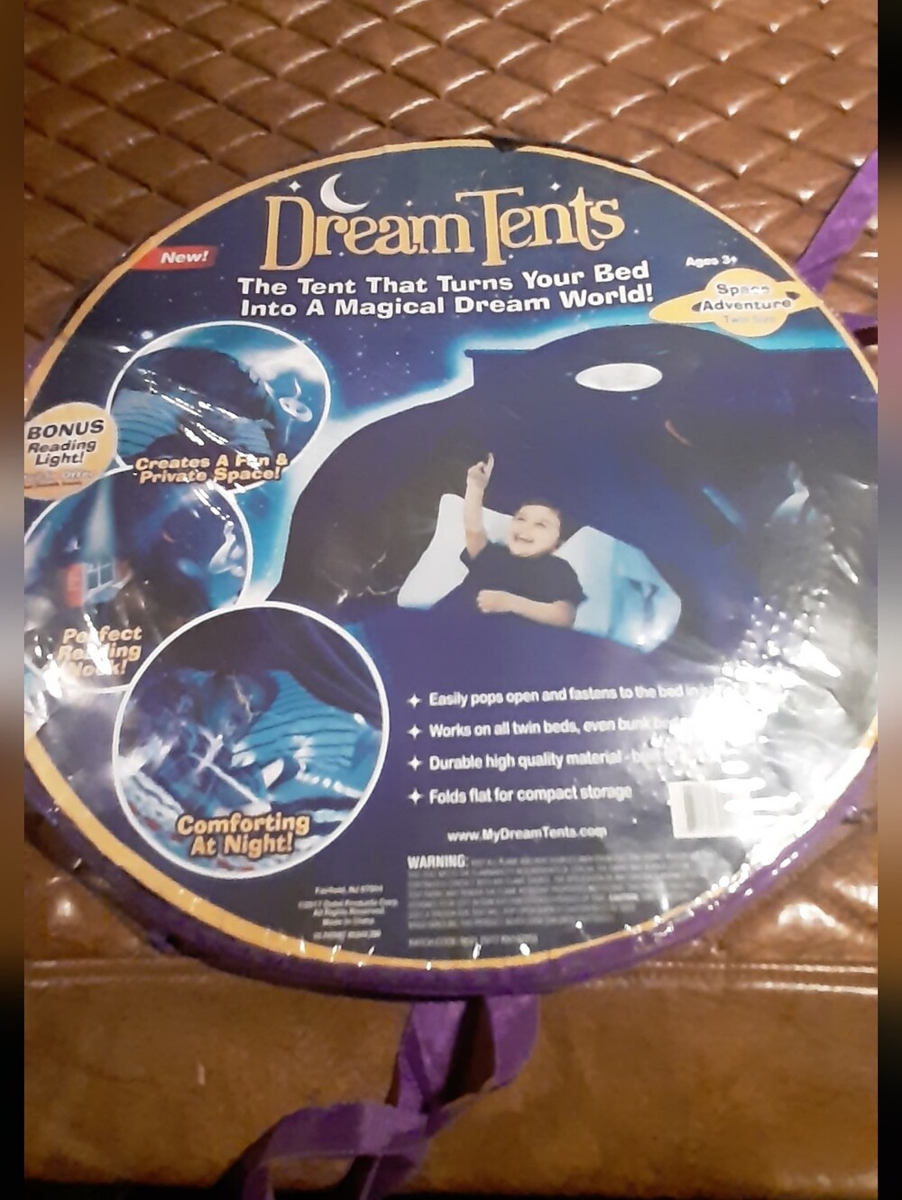 Kids Bed Tent - Purple Space Adventure